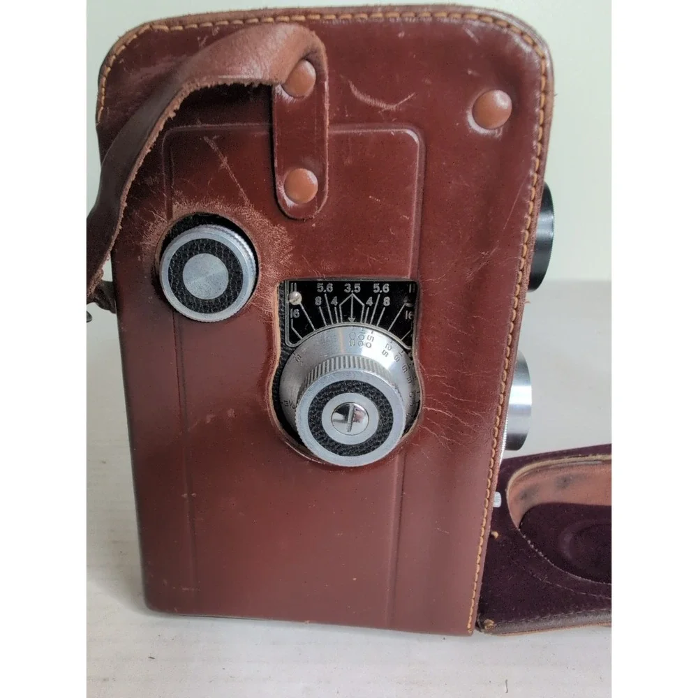 Vintage Graflex Ciro-Flex TLR Camera w/ Wollensak 85mm F3.5 Lens -Alphax W/Case